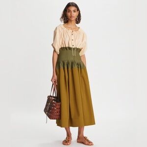 TORY BURCH | Colorblock Poplin Dress